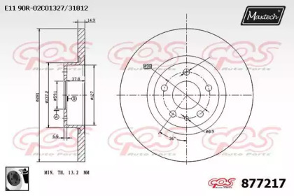 Тормозной диск MAXTECH 877217.0060