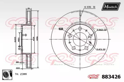 Тормозной диск MAXTECH 883426.0060