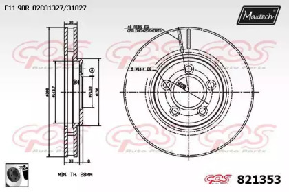 Тормозной диск MAXTECH 821353.0060