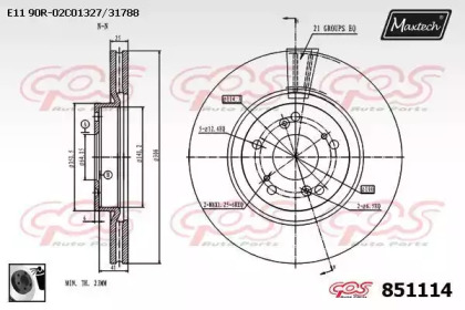 Тормозной диск MAXTECH 851114.0060