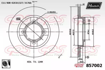 Тормозной диск MAXTECH 857002.0060