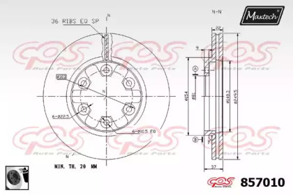 Тормозной диск MAXTECH 857010.0060