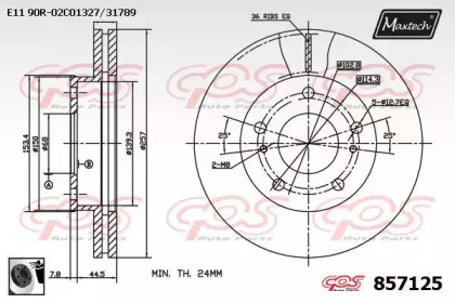 Тормозной диск MAXTECH 857125.0060