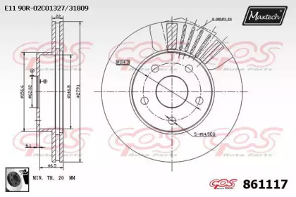 Тормозной диск MAXTECH 861117.0060