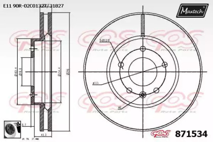 Тормозной диск MAXTECH 871534.0060