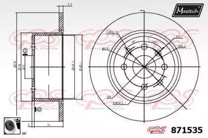 Тормозной диск MAXTECH 871535.0060