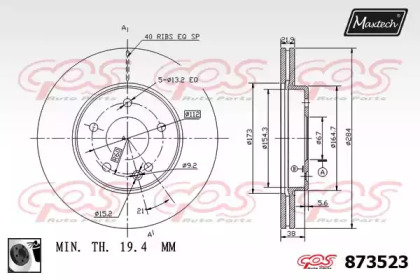 Тормозной диск MAXTECH 873523.0060