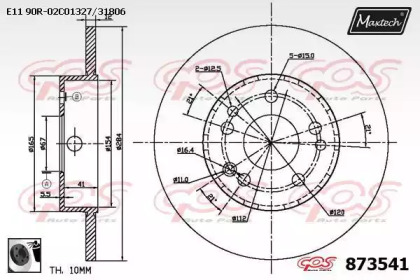 Тормозной диск MAXTECH 873541.0060