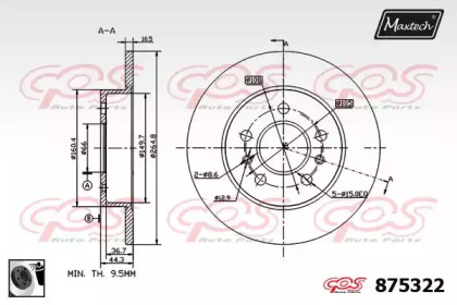 Тормозной диск MAXTECH 875322.0060