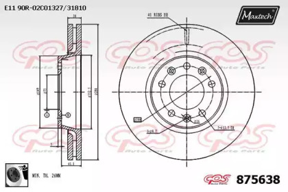 Тормозной диск MAXTECH 875638.0060