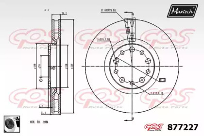 Тормозной диск MAXTECH 877227.0060