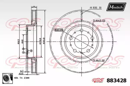 Тормозной диск MAXTECH 883428.0060