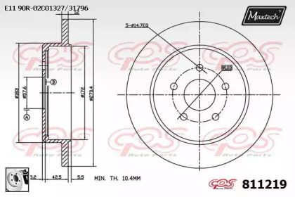 Тормозной диск MAXTECH 811219.0080