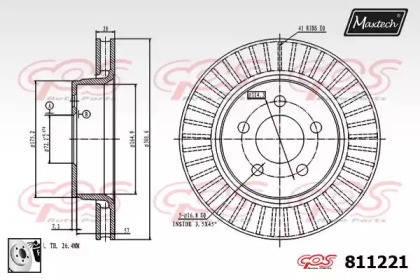 Тормозной диск MAXTECH 811221.0080