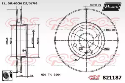 Тормозной диск MAXTECH 821187.0060