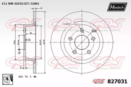 Тормозной диск MAXTECH 827031.0080