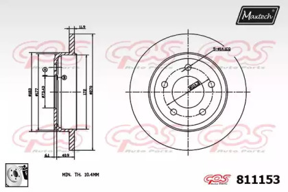 Тормозной диск MAXTECH 811153.0080