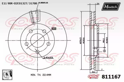 Тормозной диск MAXTECH 811167.0080