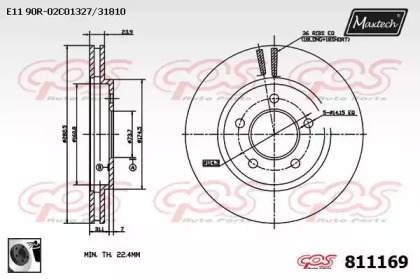 Тормозной диск MAXTECH 811169.0060