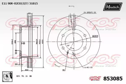 Тормозной диск MAXTECH 853085.0080