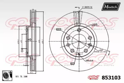 Тормозной диск MAXTECH 853103.0060