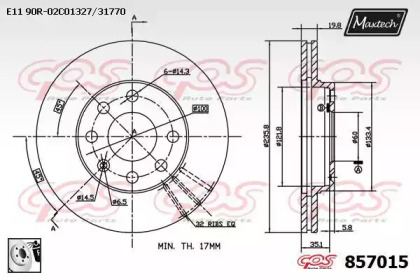 Тормозной диск MAXTECH 857015.0080