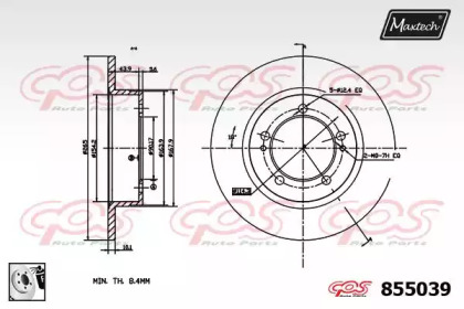 Тормозной диск MAXTECH 855039.0080