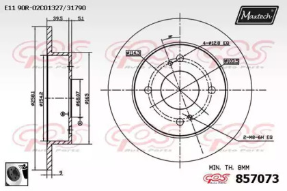 Тормозной диск MAXTECH 857073.0060