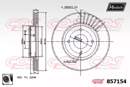 Тормозной диск MAXTECH 857154.0060