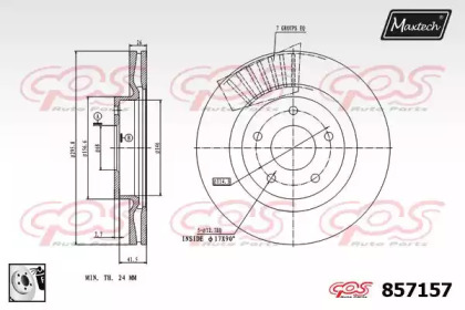 Тормозной диск MAXTECH 857157.0080