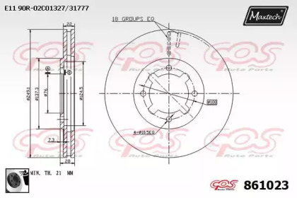 Тормозной диск MAXTECH 861023.0060