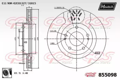 Тормозной диск MAXTECH 855098.0060