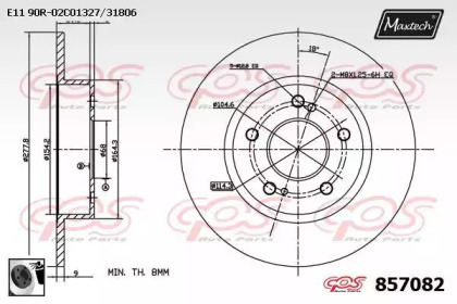 Тормозной диск MAXTECH 857082.0060