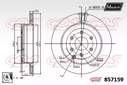 Тормозной диск MAXTECH 857159.0080