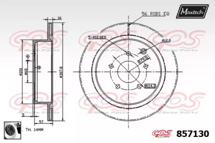 Тормозной диск MAXTECH 857130.0060