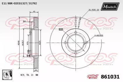 Тормозной диск MAXTECH 861031.0080