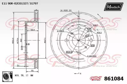 Тормозной диск MAXTECH 861084.0060