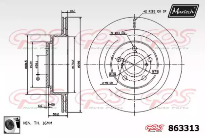 Тормозной диск MAXTECH 863313.0060