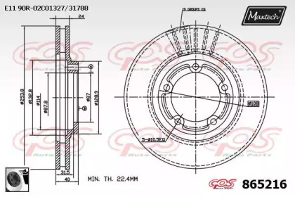 Тормозной диск MAXTECH 865216.0060