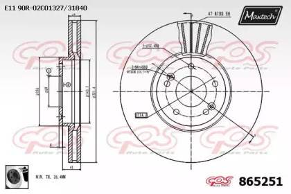 Тормозной диск MAXTECH 865251.0060