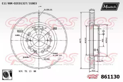 Тормозной диск MAXTECH 861130.0060