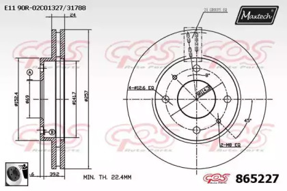 Тормозной диск MAXTECH 865227.0060