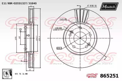 Тормозной диск MAXTECH 865251.0080