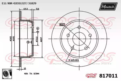 Тормозной диск MAXTECH 817011.0060