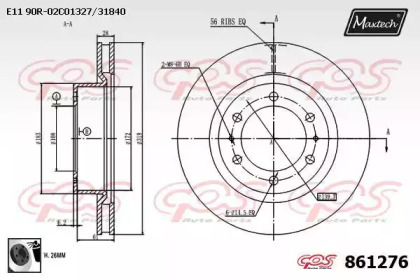 Тормозной диск MAXTECH 861276.0060