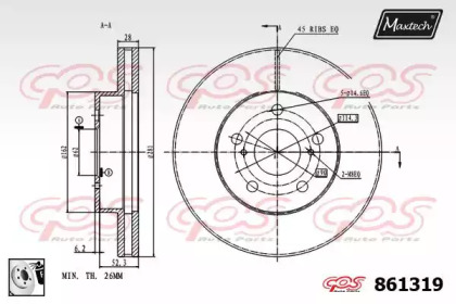 Тормозной диск MAXTECH 861319.0080