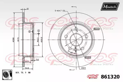 Тормозной диск MAXTECH 861320.0060