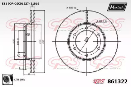 Тормозной диск MAXTECH 861322.0060