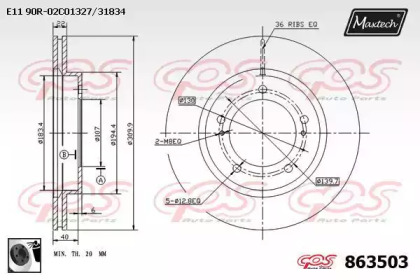 Тормозной диск MAXTECH 863503.0060