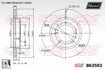 Тормозной диск MAXTECH 863503.0080